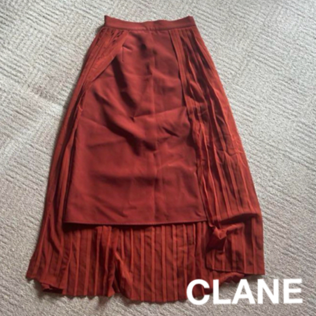 CLANE(クラネ)のCLANE レイヤードロングプリーツスカート レディースのスカート(ひざ丈スカート)の商品写真