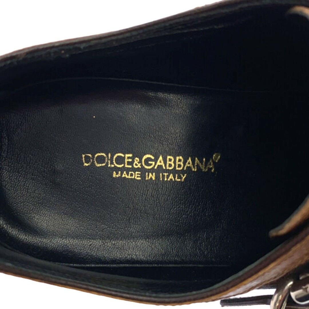 DOLCE&GABBANA(ドルチェアンドガッバーナ)のDOLCE&GABBANA ドルチェ＆ガッバーナ オーストリッチレザー ビジネスシューズ ブラウン 6 9918 2187 メンズの靴/シューズ(ドレス/ビジネス)の商品写真