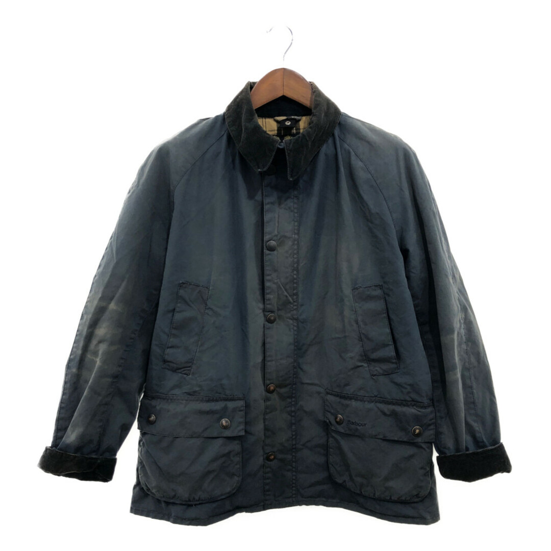 Barbour(バーブァー)のBarbour バブアー ASHUBY WAX JAKTET オイルドジャケット アウター 防寒 ネイビー (メンズ XL) 中古 古着 P6576 メンズのジャケット/アウター(その他)の商品写真