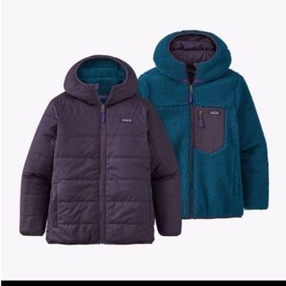 パタゴニア(patagonia)のpatagonia パタゴニアキッズ　リバーシブルフーディ　XLサイズ(ブルゾン)