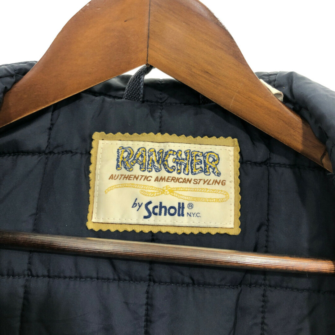 schott(ショット)のSchott ショット RANCHER ダウンジャケット アウター アメカジ 防寒 ネイビー (レディース M) 中古 古着 P6564 レディースのジャケット/アウター(ダウンジャケット)の商品写真