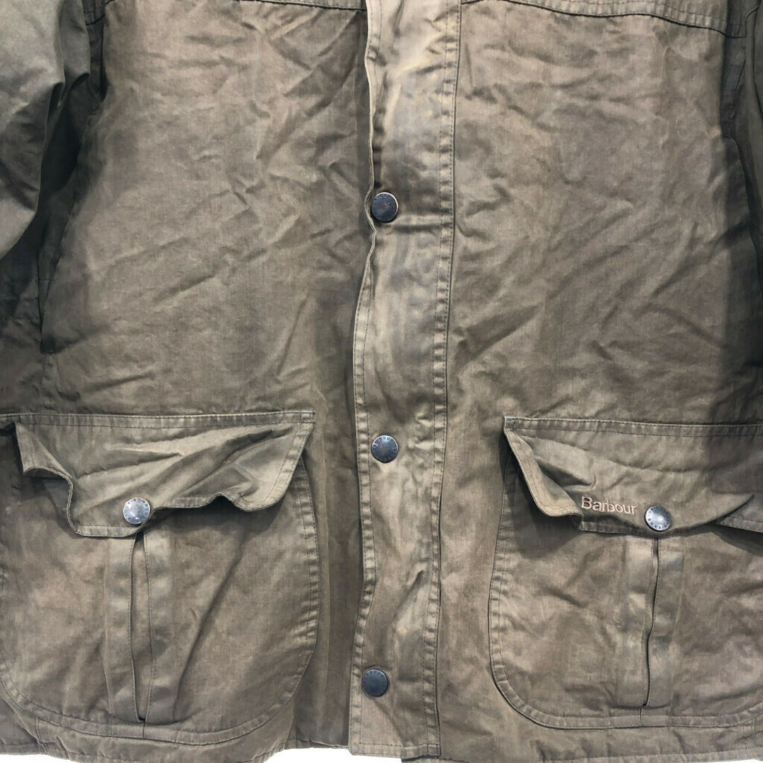 Barbour(バーブァー)のBarbour バブアー DURACOTTON TRAPPER オイルドジャケット アウター 防寒 ユーロ カーキ (メンズ XL) 中古 古着 P6586 メンズのジャケット/アウター(その他)の商品写真