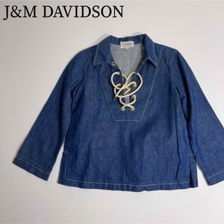 ジェイアンドエムデヴィッドソン(J&M DAVIDSON)の美品　J&M DAVIDSON デニムブラウス　デニムシャツ　トップス(シャツ/ブラウス(長袖/七分))