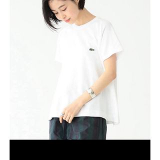 ラコステ(LACOSTE)のBEAMS AラインクルーネックTシャツ　半袖カットソー　LACOSTE 38(カットソー(半袖/袖なし))