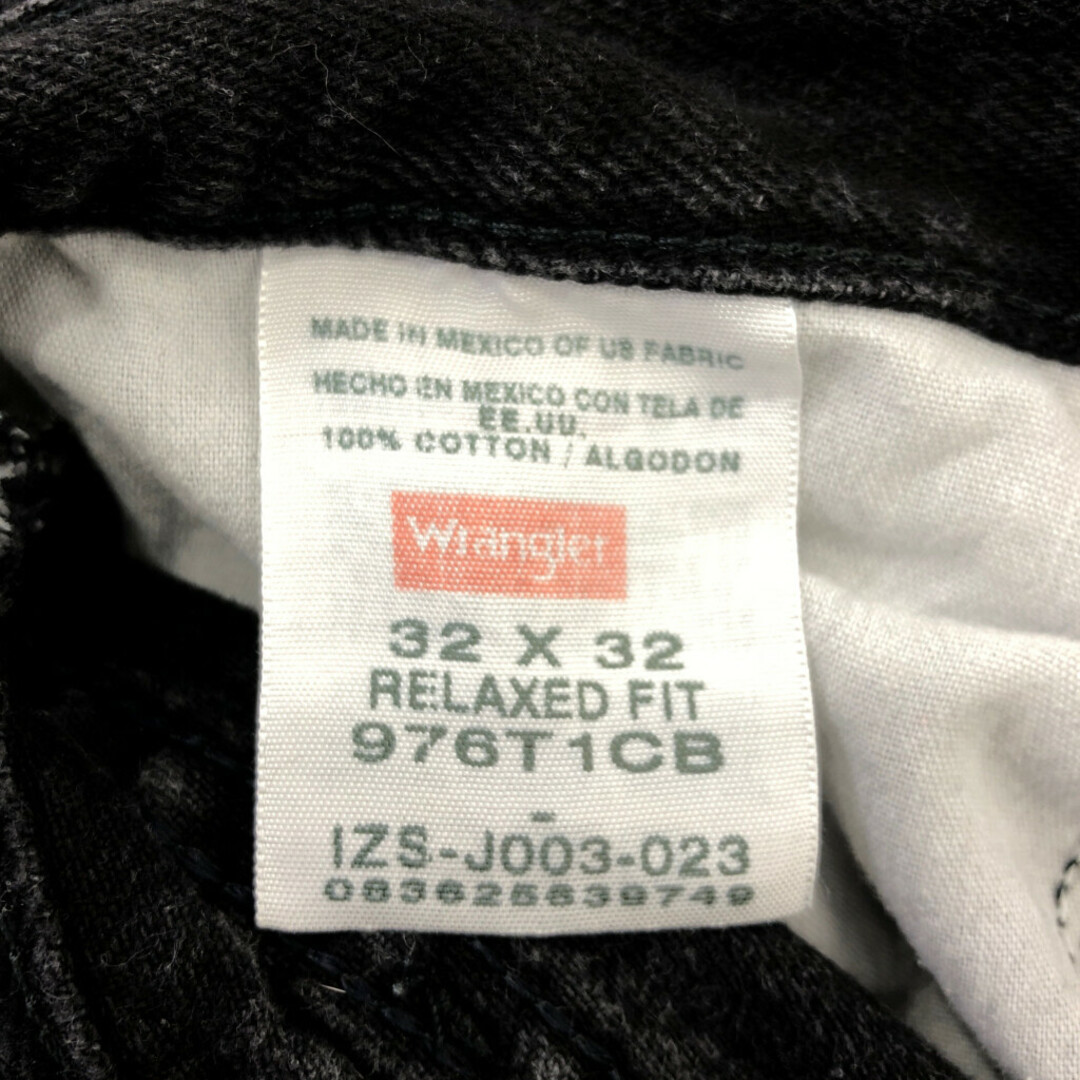 Wrangler(ラングラー)のWrangler ラングラー ストレート デニムパンツ ボトムス アメカジ ブラック (メンズ 32×32) 中古 古着 P6772 メンズのパンツ(デニム/ジーンズ)の商品写真