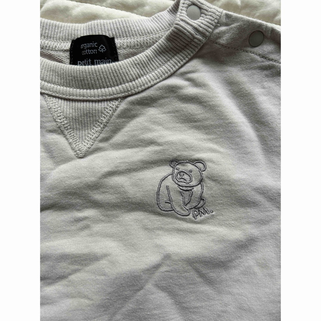 petitmain トップス　organic cotton キッズ/ベビー/マタニティのキッズ服男の子用(90cm~)(Tシャツ/カットソー)の商品写真