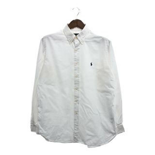 ポロラルフローレン(POLO RALPH LAUREN)のPolo by Ralph Lauren ポロ ラルフローレン ボタンダウン 長袖シャツ トップス アメカジ ホワイト (メンズ 16 1/2) 中古 古着 P6511(シャツ)