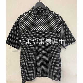 ジョゼフ(JOSEPH)のJOSEPH HOMME size 50(XL)大小ドット切替シャツ　ブラック(シャツ)