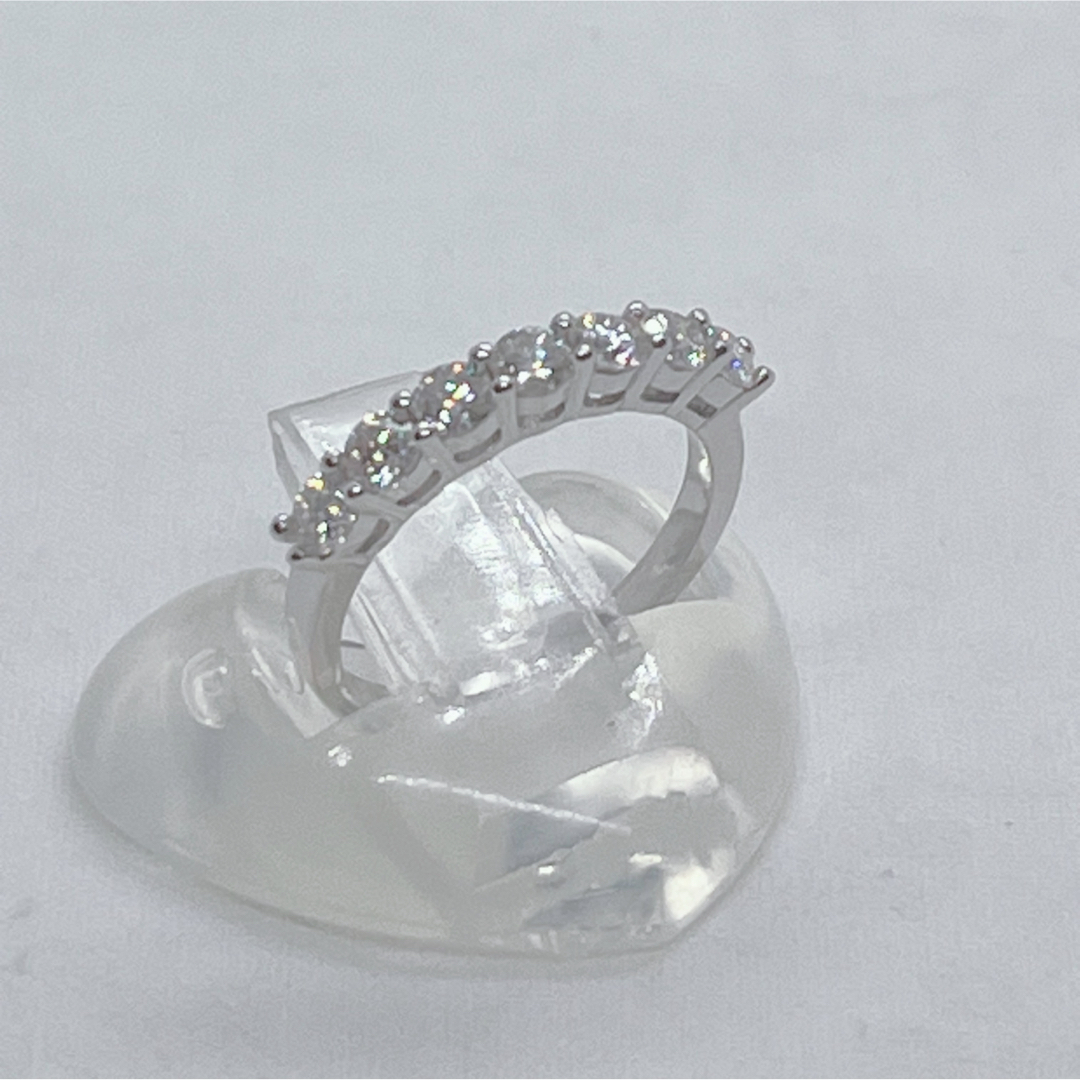 10号　モアサナイト　リング　指輪　0.7ct  S925  ハーフエタニティ レディースのアクセサリー(リング(指輪))の商品写真