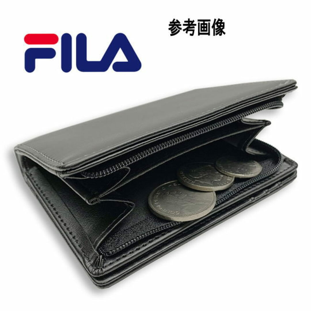 FILA(フィラ)の 61fl53 茶 FILA フィラ パスケース付き 2つ折り財布  ブラウン メンズのファッション小物(折り財布)の商品写真