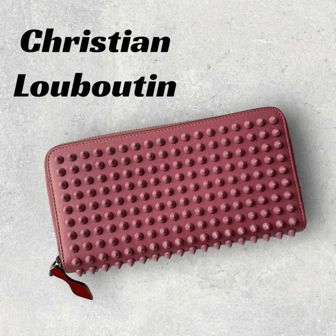 Christian Louboutin(クリスチャンルブタン)の【美品ー良品】クリスチャンルブタン　ラウンドジップ　長財布　パネトーネ　ピンク レディースのファッション小物(財布)の商品写真