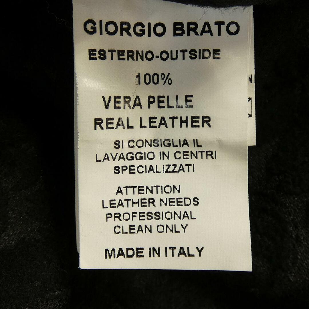 GIORGIO BRATO(ジョルジオブラット)のジョルジオブラット GIORGIO BRATO レザージャケット レディースのジャケット/アウター(テーラードジャケット)の商品写真