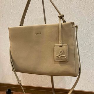 アニエスベー(agnes b.)の【良品】agnes b アニエスベー レザー 2way ショルダーバッグ 牛床革(ショルダーバッグ)