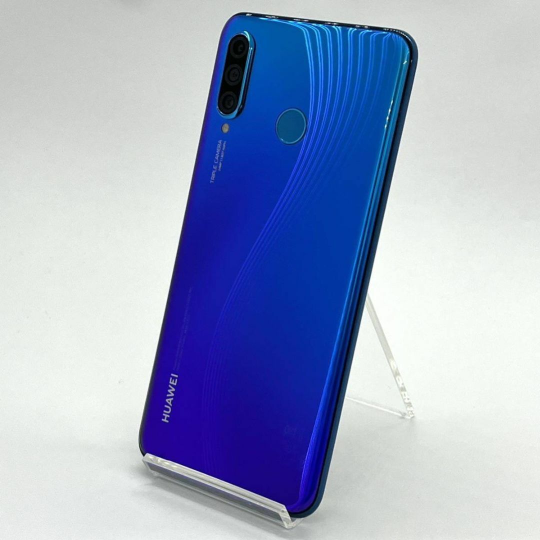 HUAWEI(ファーウェイ)のP30 lite MAR-LX2J ピーコックブルー ワイモバイルSIMフリー① スマホ/家電/カメラのスマートフォン/携帯電話(スマートフォン本体)の商品写真