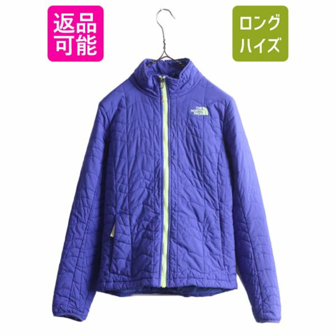 THE NORTH FACE(ザノースフェイス)のUS企画 ノースフェイス 中綿 キルティング ナイロン ジャケット レディース S / 古着 The North Face ジャンパー フルジップ アウトドア 青 レディースのジャケット/アウター(ブルゾン)の商品写真