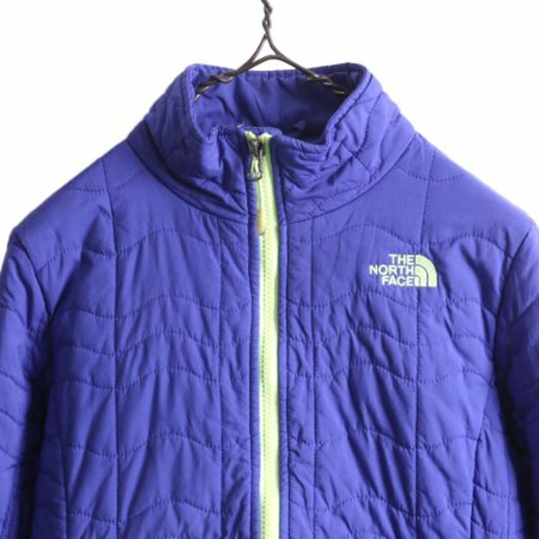 THE NORTH FACE(ザノースフェイス)のUS企画 ノースフェイス 中綿 キルティング ナイロン ジャケット レディース S / 古着 The North Face ジャンパー フルジップ アウトドア 青 レディースのジャケット/アウター(ブルゾン)の商品写真