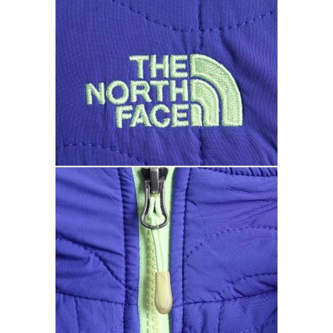 THE NORTH FACE(ザノースフェイス)のUS企画 ノースフェイス 中綿 キルティング ナイロン ジャケット レディース S / 古着 The North Face ジャンパー フルジップ アウトドア 青 レディースのジャケット/アウター(ブルゾン)の商品写真