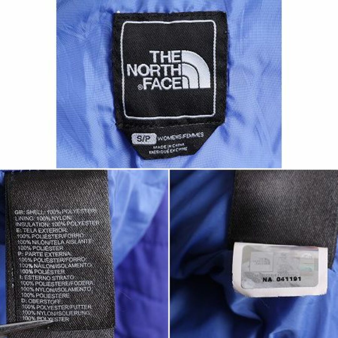 THE NORTH FACE(ザノースフェイス)のUS企画 ノースフェイス 中綿 キルティング ナイロン ジャケット レディース S / 古着 The North Face ジャンパー フルジップ アウトドア 青 レディースのジャケット/アウター(ブルゾン)の商品写真