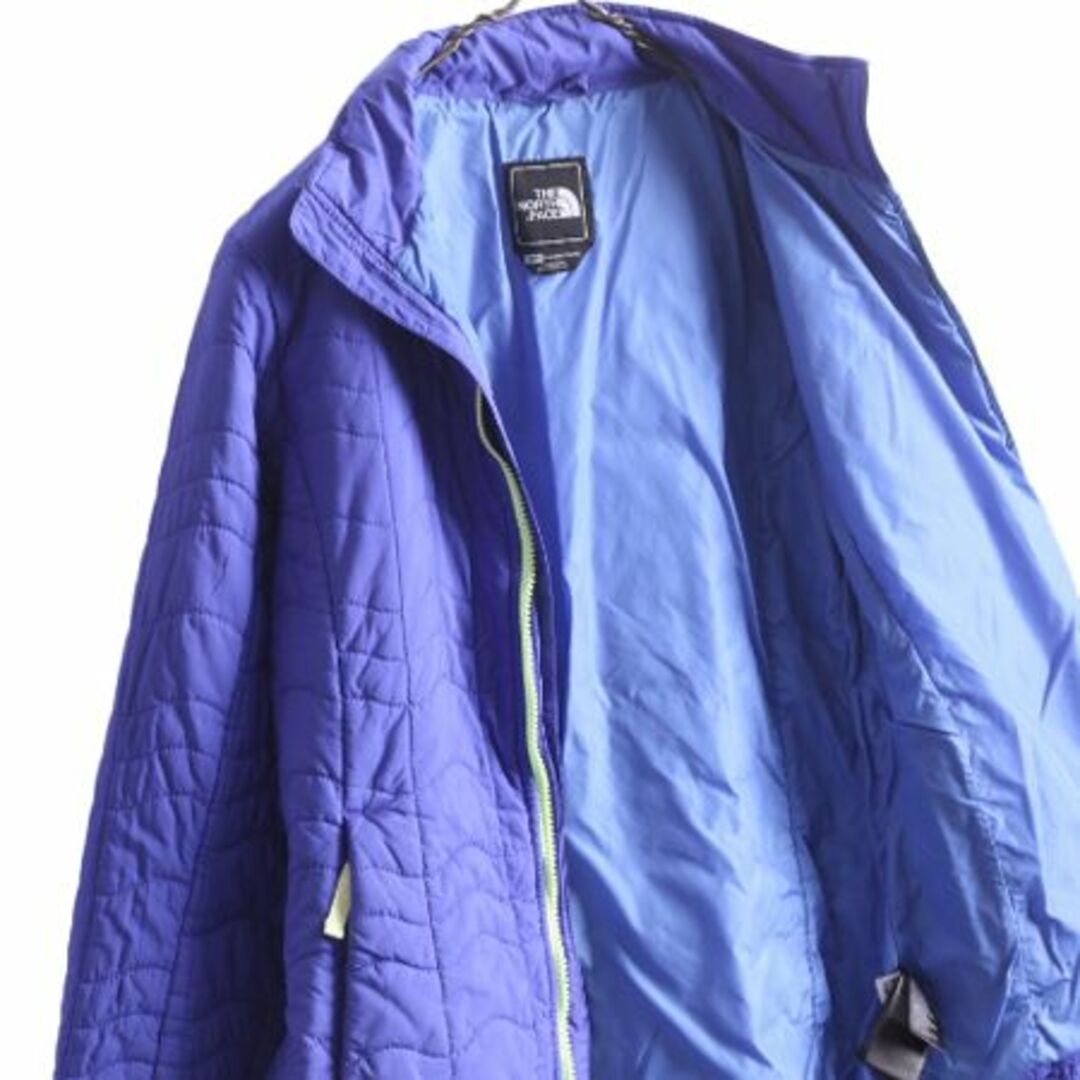 THE NORTH FACE(ザノースフェイス)のUS企画 ノースフェイス 中綿 キルティング ナイロン ジャケット レディース S / 古着 The North Face ジャンパー フルジップ アウトドア 青 レディースのジャケット/アウター(ブルゾン)の商品写真