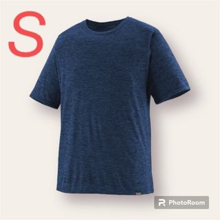 パタゴニア(patagonia)のPatagonia キャプリーン サラサラTシャツ 速乾 ブルー S 新品(Tシャツ/カットソー(半袖/袖なし))