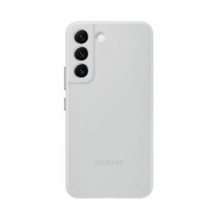 サムスン(SAMSUNG)のGalaxy S22 レザーカバー ライトグレイ 純正品(Androidケース)