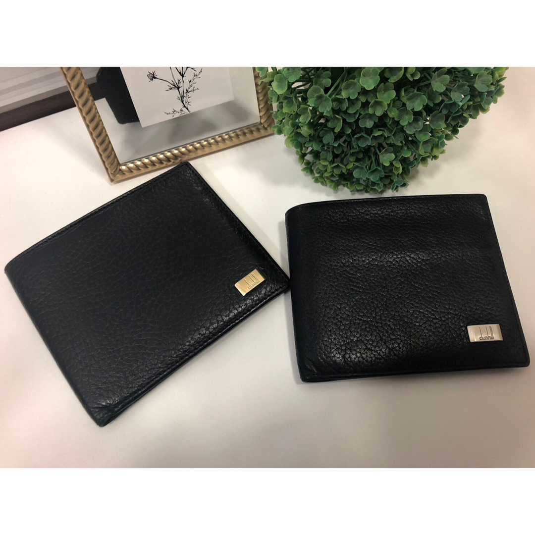 Dunhill(ダンヒル)の ◇2点セット★ダンヒル 二つ折り財布 メンズ dunhil レザー調 ブラック メンズのファッション小物(折り財布)の商品写真