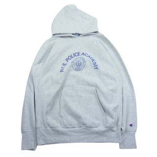 チャンピオン(Champion)のChampion チャンピオン ヴィンテージ 90s USA製 リバースウィーブ  プリント パーカー グレー系 XL【中古】(パーカー)