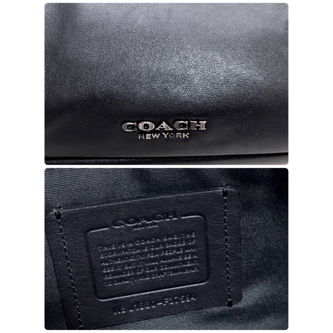 COACH(コーチ)の美品 COACH コーチ オールレザー ボディバッグ ウエストバッグ 男女兼用 レディースのバッグ(ボディバッグ/ウエストポーチ)の商品写真