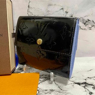 ルイヴィトン(LOUIS VUITTON)の専用！ルイヴィトン　ヴェルニ　ポルトモネ　ビエ　カルトクレディ　ブラック×ブルー(財布)