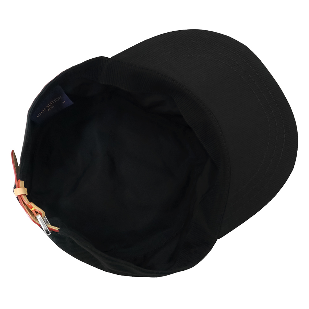 LOUIS VUITTON(ルイヴィトン)のルイ ヴィトン スクエアード LV キャスケット 帽子 58 コットン100％ カーフスキン レザー ブラック 黒 シルバー金具 MP2731 箱付 LOUIS VUITTON（新品・未使用品） メンズの帽子(キャスケット)の商品写真