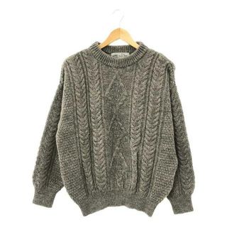 KERRY WOOLLEN MILLS / ケリーウールンミルズ | ×URBAN RESEARCH 別注オーバーサイズアランニット | F | グレー | レディース(ニット/セーター)