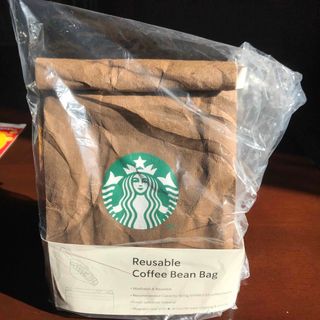 スターバックス(Starbucks)のコーヒービーンバッグMブラウン(収納/キッチン雑貨)