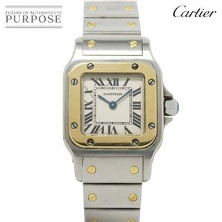 カルティエ(Cartier)のカルティエ Cartier サントスガルベSM コンビ W20012C4 レディース 腕時計 アイボリー 文字盤 K18YG クォーツ Santos Galbee VLP 90222687(腕時計)