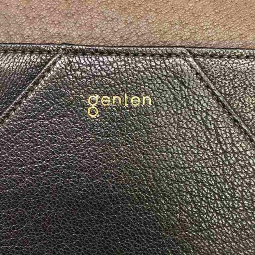 genten(ゲンテン)の【美品】  genten / ゲンテン | 2Way カリコドーロ レザー 箔プリント チェーン クラッチ ショルダーバッグ | ブラック | レディース レディースのバッグ(ショルダーバッグ)の商品写真