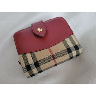 バーバリー(BURBERRY)の✨【値下げ】✨　BURBERRY　ヴィンテージチェック　折り財布　バーガンディ(財布)