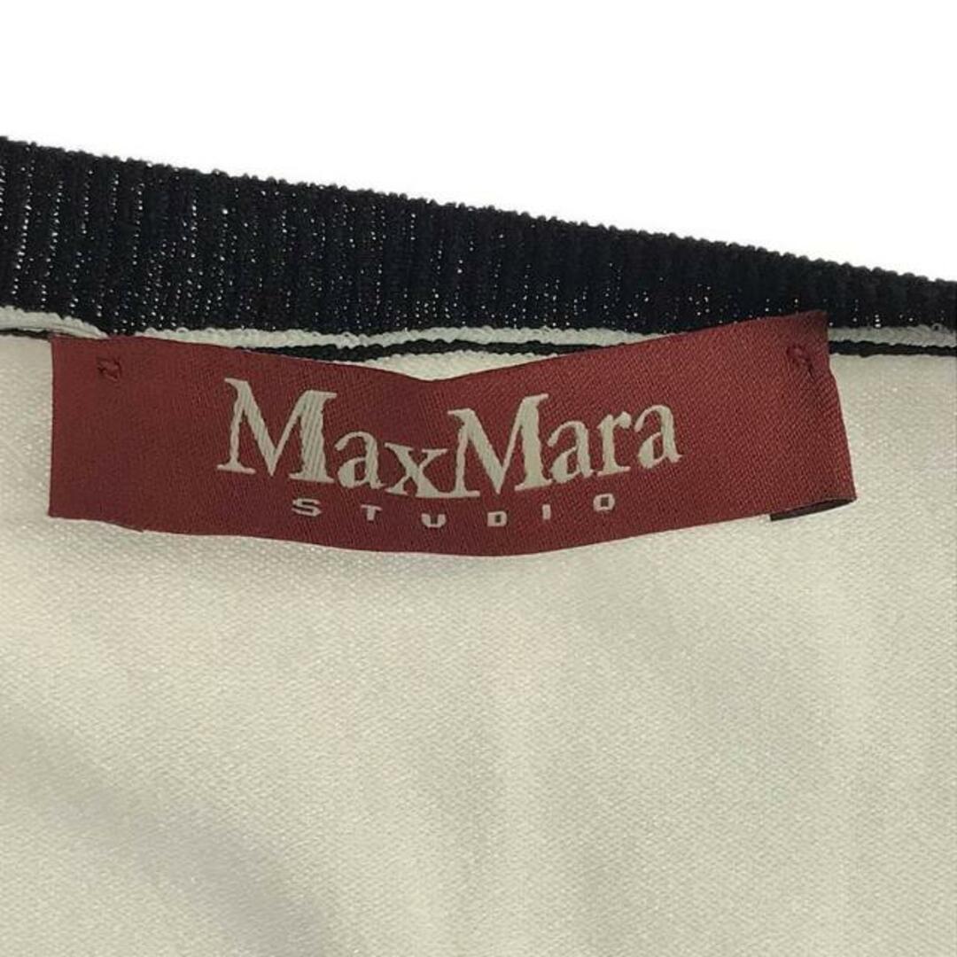 Max Mara(マックスマーラ)のMax Mara / マックスマーラ | バイカラー ニットワンピース | M | ホワイト/ブラック | レディース レディースのワンピース(ロングワンピース/マキシワンピース)の商品写真