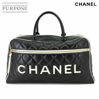 シャネル(CHANEL)のシャネル CHANEL マトラッセ ロゴ ボストン バッグ レザー ブラック A05943 ヴィンテージ ゴールド 金具 VLP 90218421(ボストンバッグ)