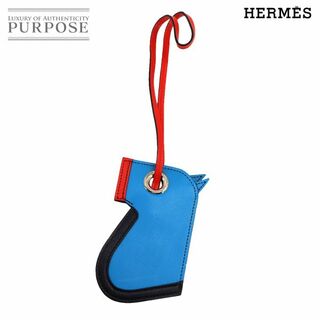 エルメス(Hermes)の新品同様 エルメス HERMES カマイユ バッグ チャーム タデラクト ブルーザンジバル オレンジポピー A刻印 VLP 90222616(バッグチャーム)