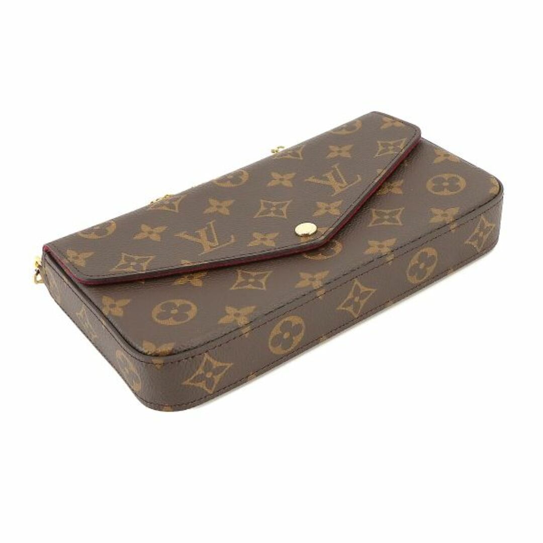 LOUIS VUITTON(ルイヴィトン)の未使用 展示品 ルイ ヴィトン LOUIS VUITTON モノグラム ポシェット フェリシー チェーン ウォレット ブラウン フューシャ M81896 VLP 90223102 レディースのファッション小物(財布)の商品写真