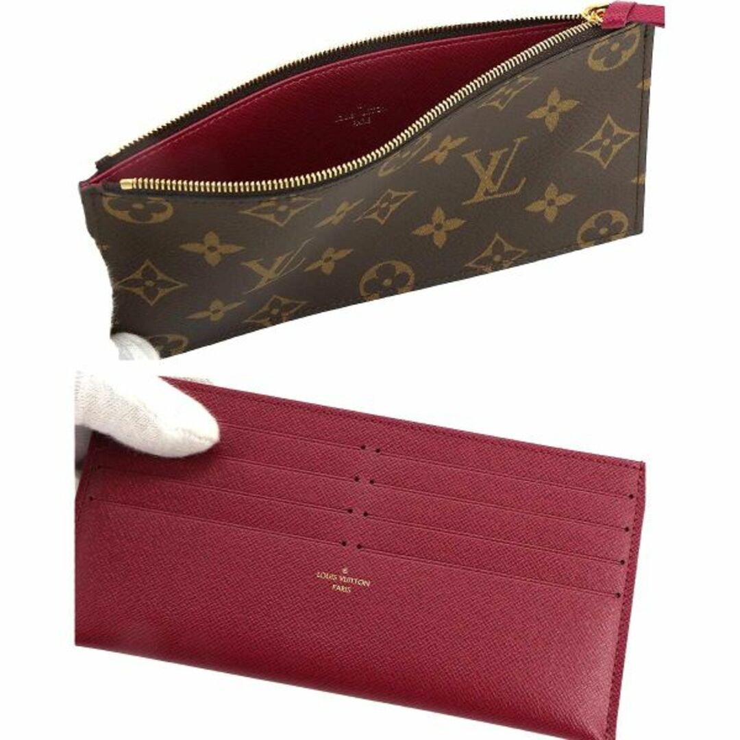 LOUIS VUITTON(ルイヴィトン)の未使用 展示品 ルイ ヴィトン LOUIS VUITTON モノグラム ポシェット フェリシー チェーン ウォレット ブラウン フューシャ M81896 VLP 90223102 レディースのファッション小物(財布)の商品写真