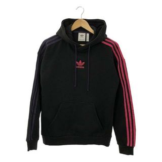 アディダス(adidas)のadidas / アディダス | originals 3 Stripe Hoody フーデッドパーカ | M | ブラック/パープル/ピンク | メンズ(スウェット)