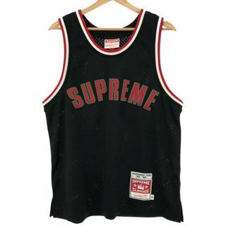 シュプリーム(Supreme)のSupreme シュプリーム 21SS Mitchell & Ness Basketball Jersey バスケットボールトップス  ブラック S(タンクトップ)