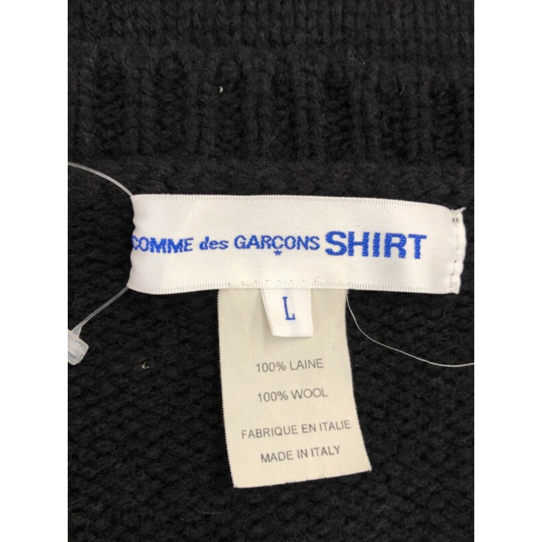 COMME des GARCONS(コムデギャルソン)のCOMME des GARCONS SHIRT コムデギャルソンシャツ 14AW ウールニットセーター ブラック L W22621 メンズのトップス(ニット/セーター)の商品写真
