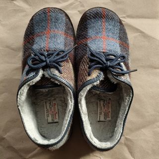 ハリスツイード(Harris Tweed)のハリスツイード　あったか紐靴　LL　シューズ　しまむら　タータンチェック(スリッポン/モカシン)