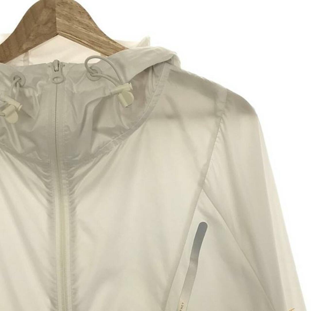 adidas by Stella McCartney / アディダスバイステラマッカートニー | ロゴプリント フーデッド ウインドブレーカー ジャケット | L | ホワイト | レディース adidas by Stella McCartney / アディダスバイステラマッカートニー | ロゴプリント フーデッド ウインドブレーカー ジャケット | L | ホワイト | レディース