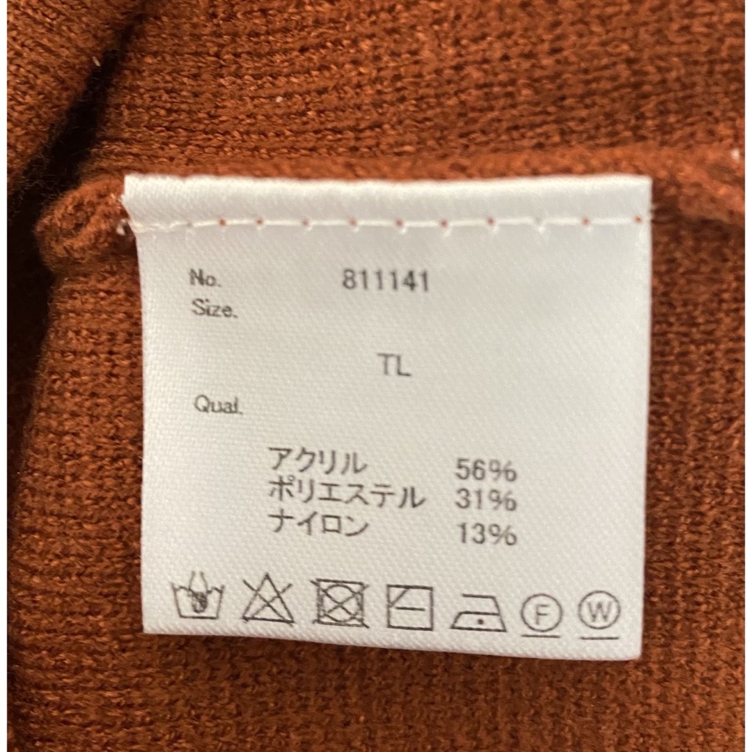 Bou Jeloud(ブージュルード)のBou Jeloud bab ハイネックニット　5分袖　オレンジ　TLsize レディースのトップス(ニット/セーター)の商品写真