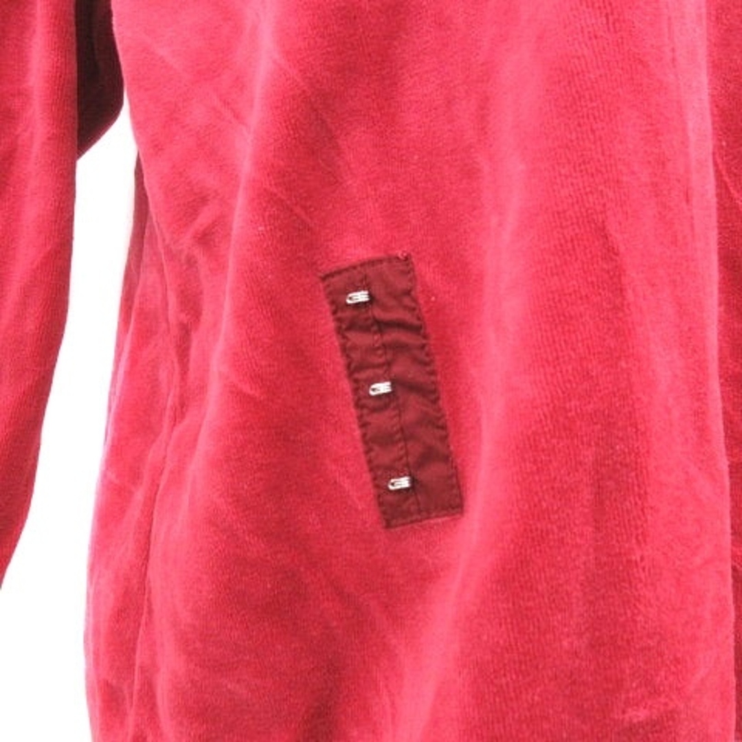 niko and...(ニコアンド)のニコアンド カットソー ボートネック ベロア 長袖 3 赤 レッド レディースのトップス(カットソー(長袖/七分))の商品写真