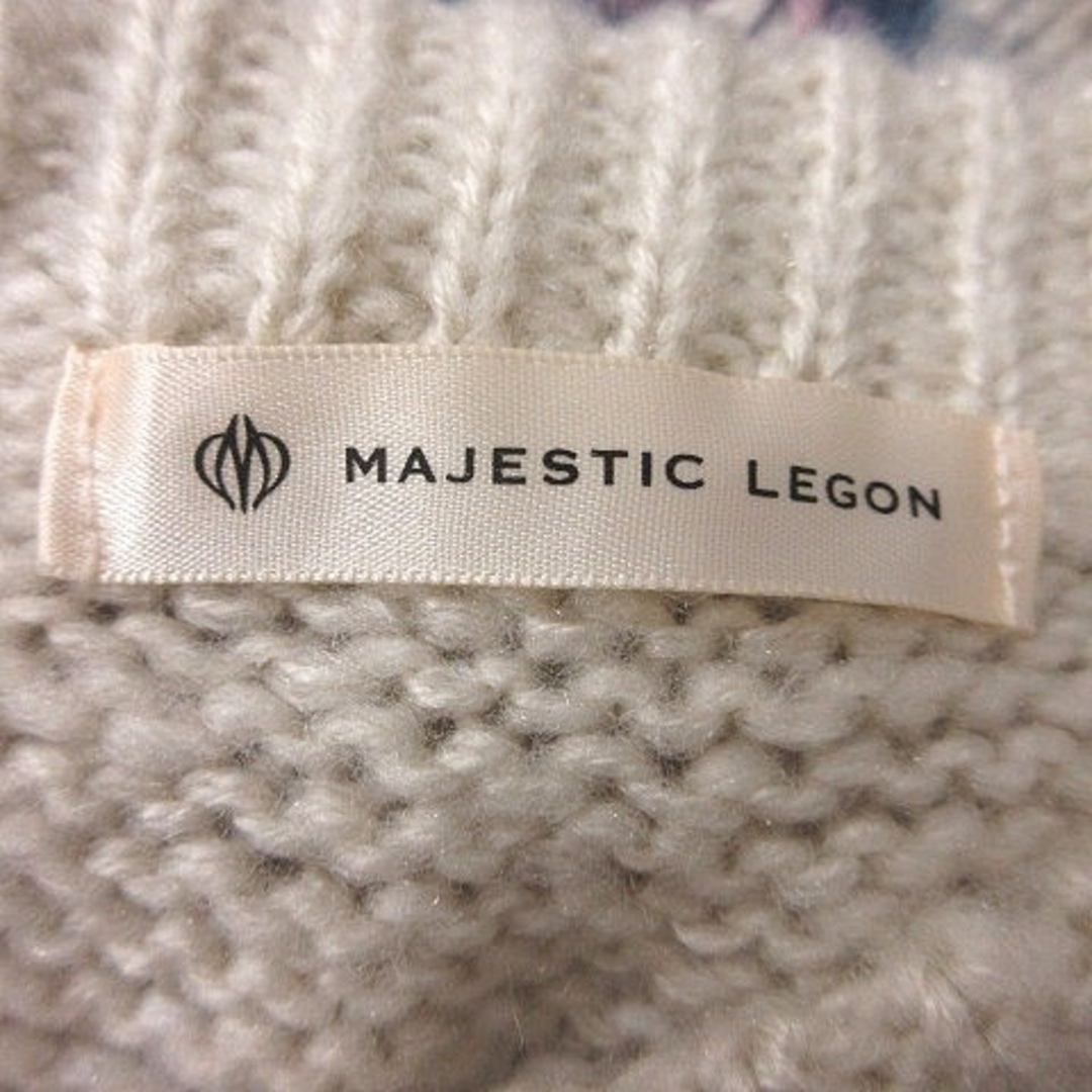 MAJESTIC LEGON(マジェスティックレゴン)のマジェスティックレゴン ニット セーター 総柄 シャギー 長袖 M マルチカラー レディースのトップス(ニット/セーター)の商品写真