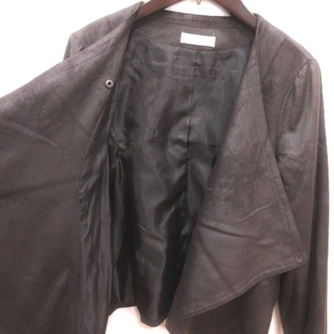 anySiS(エニィスィス)のエニィスィス エニシス ノーカラージャケット 総裏地 長袖 2 茶 ブラウン レディースのジャケット/アウター(その他)の商品写真