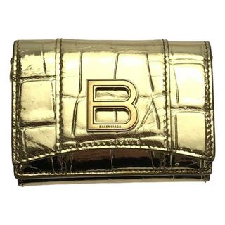 バレンシアガ(Balenciaga)のBALENCIAGA / バレンシアガ | Hourglass mini chain wallet  チェーン付 ミニウォレット | ゴールド | レディース(財布)